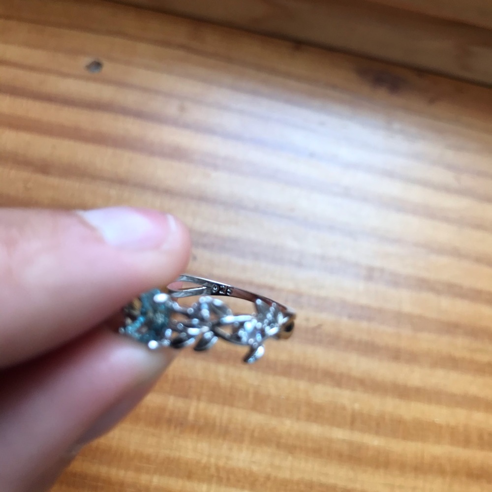 Aquamarine floral ring - Picture 8 of 10